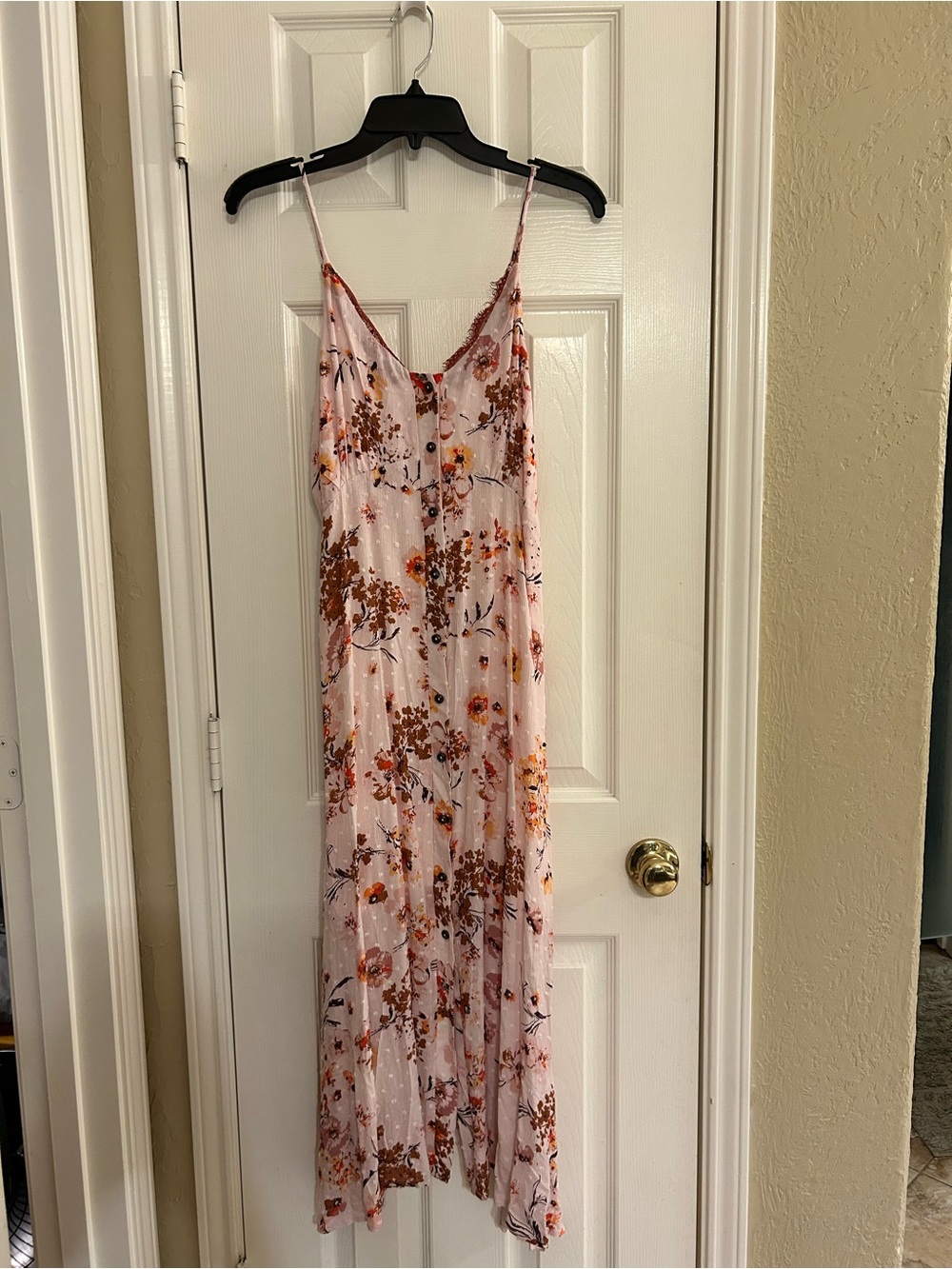 NWOT Nikki Erin Floral Bohemian Style Button Front Maxi Dress Women’s Large